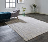 Feizy Micah 3045F Ivory/Silver Area Rug Lifestyle Image