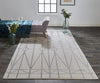 Feizy Micah 3045F Ivory/Silver Area Rug Lifestyle Image
