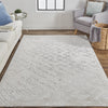 Feizy Micah 3047F Beige/Silver Area Rug Lifestyle Image Feature
