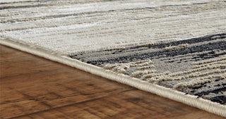 Feizy Micah 3338F Black/Silver Area Rug Oval Corner Image