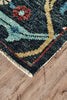 Feizy Piraj 6454F Blue/Gold Area Rug Close Up Corner Image