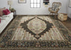 Feizy Piraj 6755F Brown/Yellow Area Rug Lifestyle Image Feature
