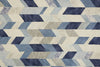 Feizy Arazad 8446F Ivory/Blue Area Rug Corner Image with Rug Pad