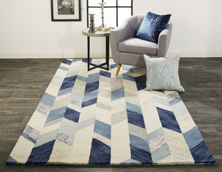 Feizy Arazad 8446F Ivory/Blue Area Rug Lifestyle Image Feature