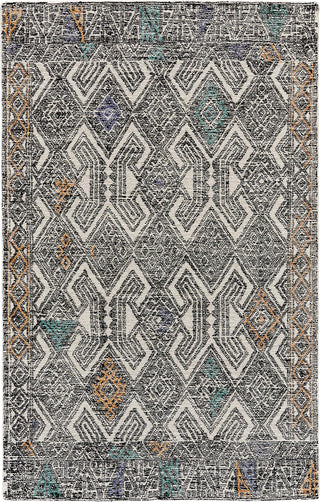 Feizy Arazad 8479F Black/Tangerine Area Rug