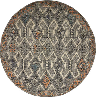 Feizy Arazad 8479F Black/Tangerine Area Rug