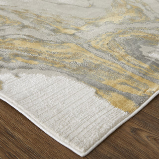 Feizy Waldor 3602F Gold/Ivory Area Rug Corner Image