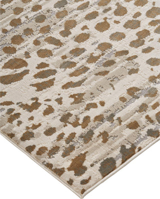 Feizy Waldor 3837F Brown/Ivory Area Rug Corner Image