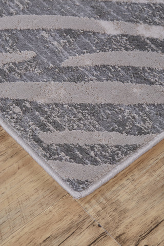 Feizy Waldor 3968F Gray Area Rug Corner  Image