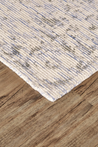 Feizy Reagan 8685F Ivory/Blue Area Rug Corner