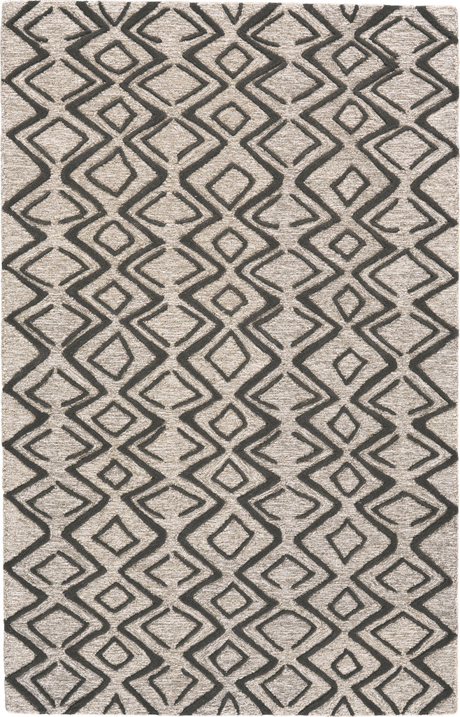 Feizy Enzo 8733F Taupe/Black Area Rug main image