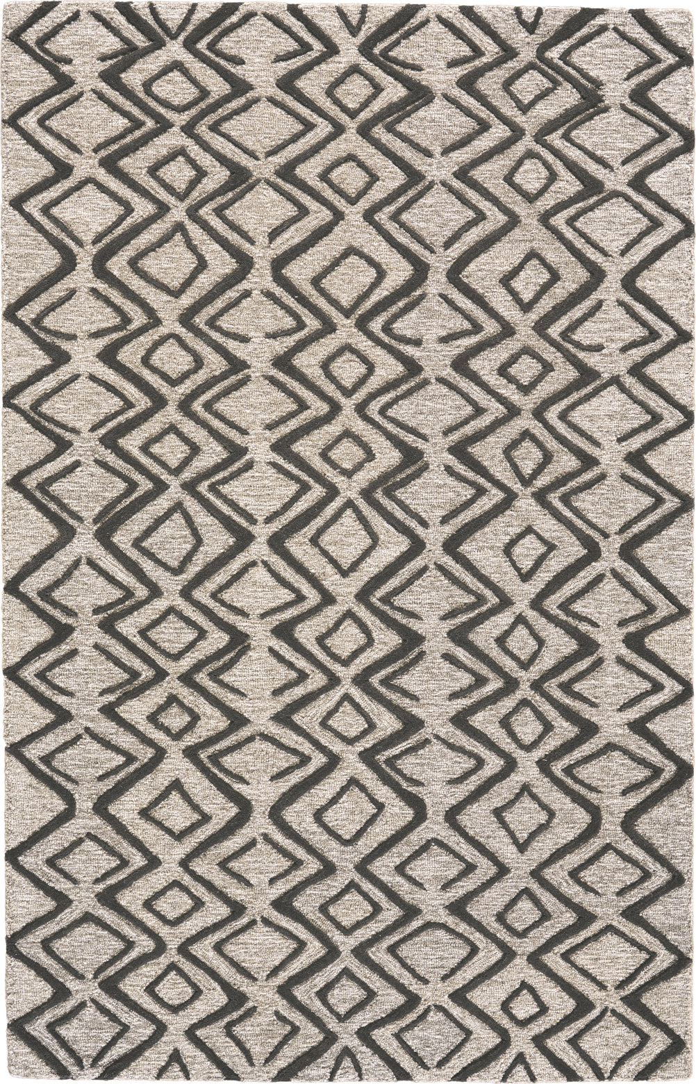 Feizy Enzo 8733F Taupe/Black Area Rug main image