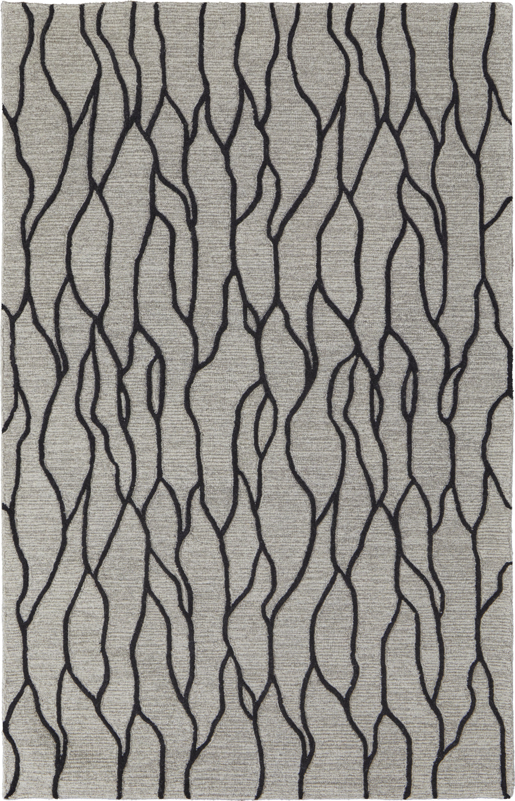 Feizy Enzo 8734F Taupe/Black Area Rug main image