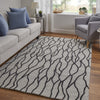 Feizy Enzo 8734F Taupe/Black Area Rug Lifestyle Image