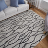 Feizy Enzo 8734F Taupe/Black Area Rug Lifestyle Image