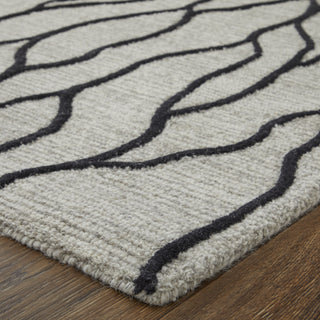 Feizy Enzo 8734F Taupe/Black Area Rug Lifestyle Image