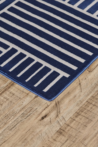 Feizy Gaspar 3836F Navy/Gray Area Rug