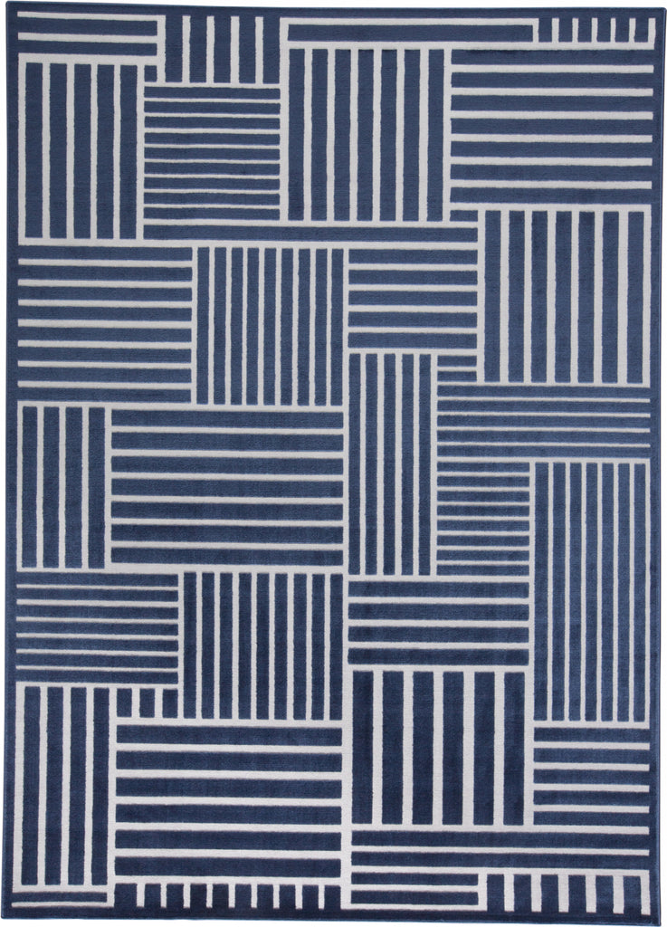 Feizy Gaspar 3836F Navy/Gray Area Rug