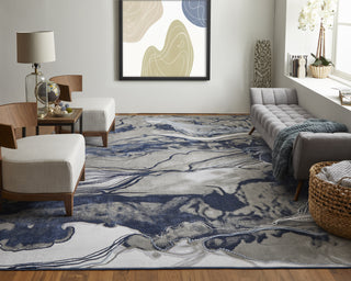 Feizy Gaspar 39KTF Gray/Blue Area Rug Lifestyle Image