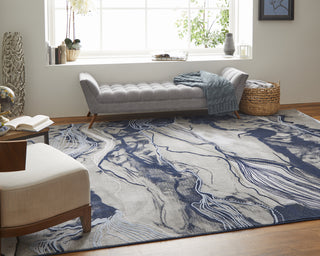 Feizy Gaspar 39KTF Gray/Blue Area Rug Lifestyle Image