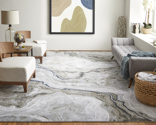 Feizy Gaspar 39KUF Gray/Ivory Area Rug Lifestyle Image