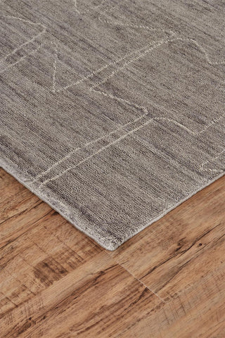 Feizy Lennox 8697F Gray/Ivory Area Rug Lifestyle Corner Image