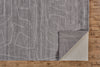 Feizy Lennox 8698F Gray/Ivory Area Rug Folded Backing Image (Pad Not Included)