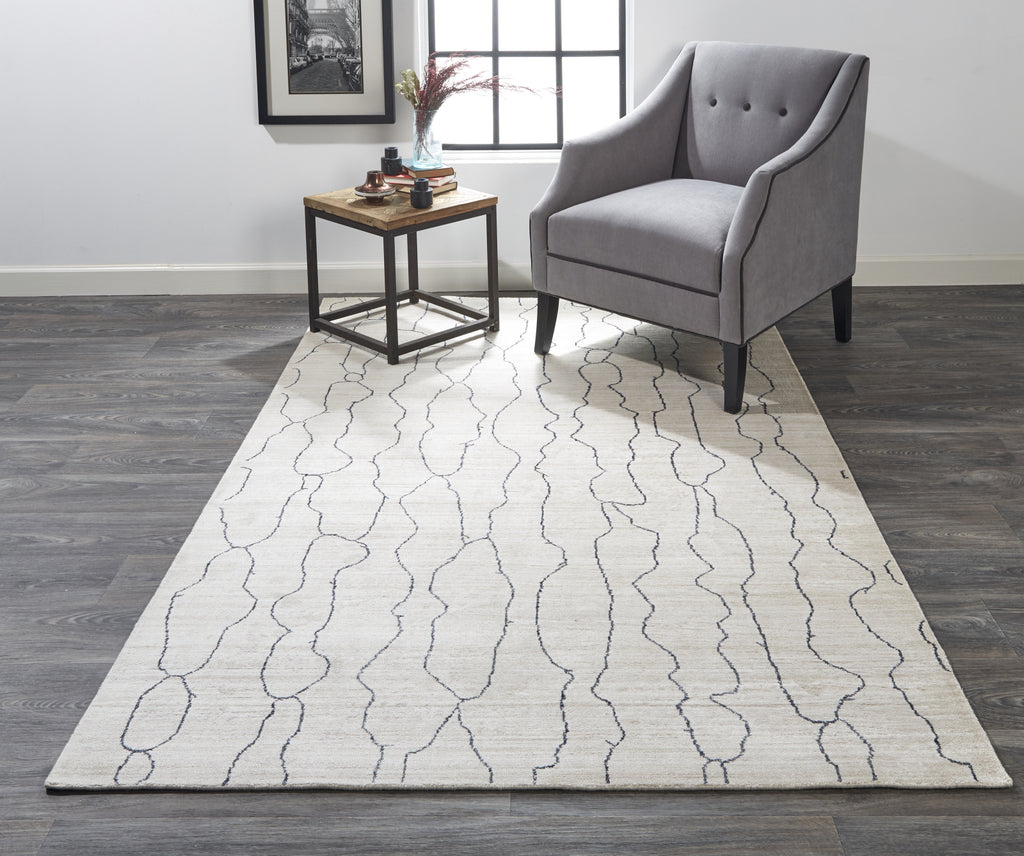 Feizy Lennox 8699F Ivory/Gray Area Rug Lifestyle Image Feature