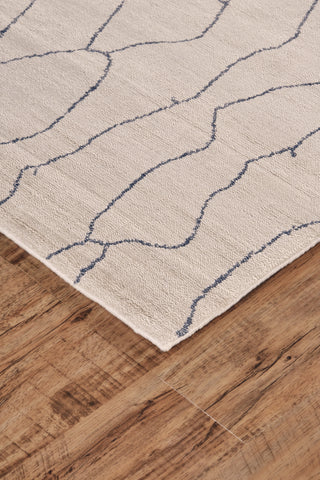 Feizy Lennox 8699F Ivory/Gray Area Rug Corner Image