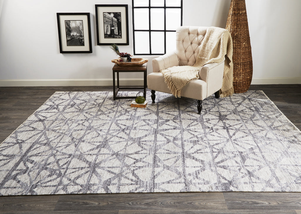 Feizy Vivien 6557F Gray Area Rug Lifestyle Image Feature