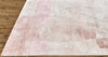 Feizy Emory 8663F Pink Area Rug Corner Image with Rug Pad