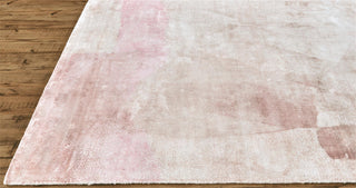 Feizy Emory 8663F Pink Area Rug Corner Image with Rug Pad