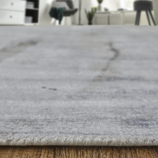 Feizy Emory 8664F Gray Area Rug Oval Corner Image