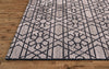 Feizy Asher 8766F Gray/Black Area Rug Corner Image with Rug Pad
