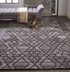Feizy Asher 8766F Gray/Black Area Rug Lifestyle Image Feature