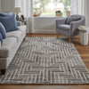Feizy Asher 8768F Gray/Ivory Area Rug Lifestyle Image Feature