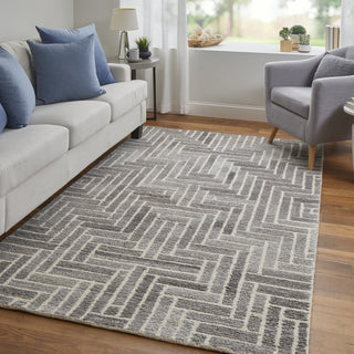 Feizy Asher 8768F Gray/Ivory Area Rug Lifestyle Image