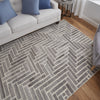 Feizy Asher 8768F Gray/Ivory Area Rug Lifestyle Image