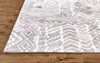 Feizy Asher 8771F Gray/White Area Rug Corner Image