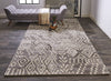 Feizy Asher 8771F Gray/White Area Rug Lifestyle Image Feature