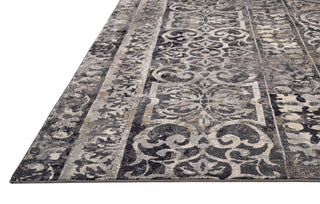 Feizy Kano 3871F Gray/Taupe Area Rug Corner Image with Rug Pad