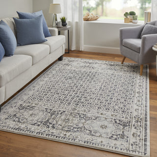 Feizy Kano 3874F Ivory/Gray Area Rug Lifestyle Image