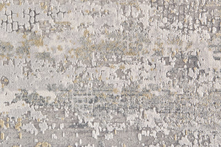 Feizy Cadiz 3887F Ivory/Gray Area Rug Corner Image with Rug Pad