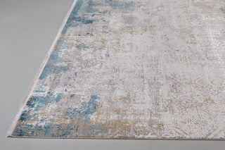 Feizy Cadiz 3889F Ivory/Blue Area Rug Corner Image