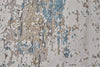 Feizy Cadiz 3891F Blue/Ivory Area Rug Corner Image with Rug Pad