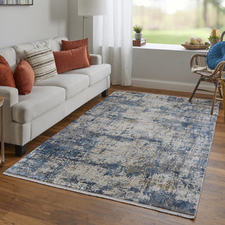 Feizy Cadiz 3891F Blue/Ivory Area Rug Lifestyle Image