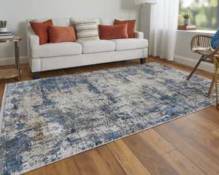 Feizy Cadiz 3891F Blue/Ivory Area Rug Lifestyle Image