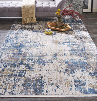 Feizy Cadiz 3891F Blue/Ivory Area Rug Lifestyle Image