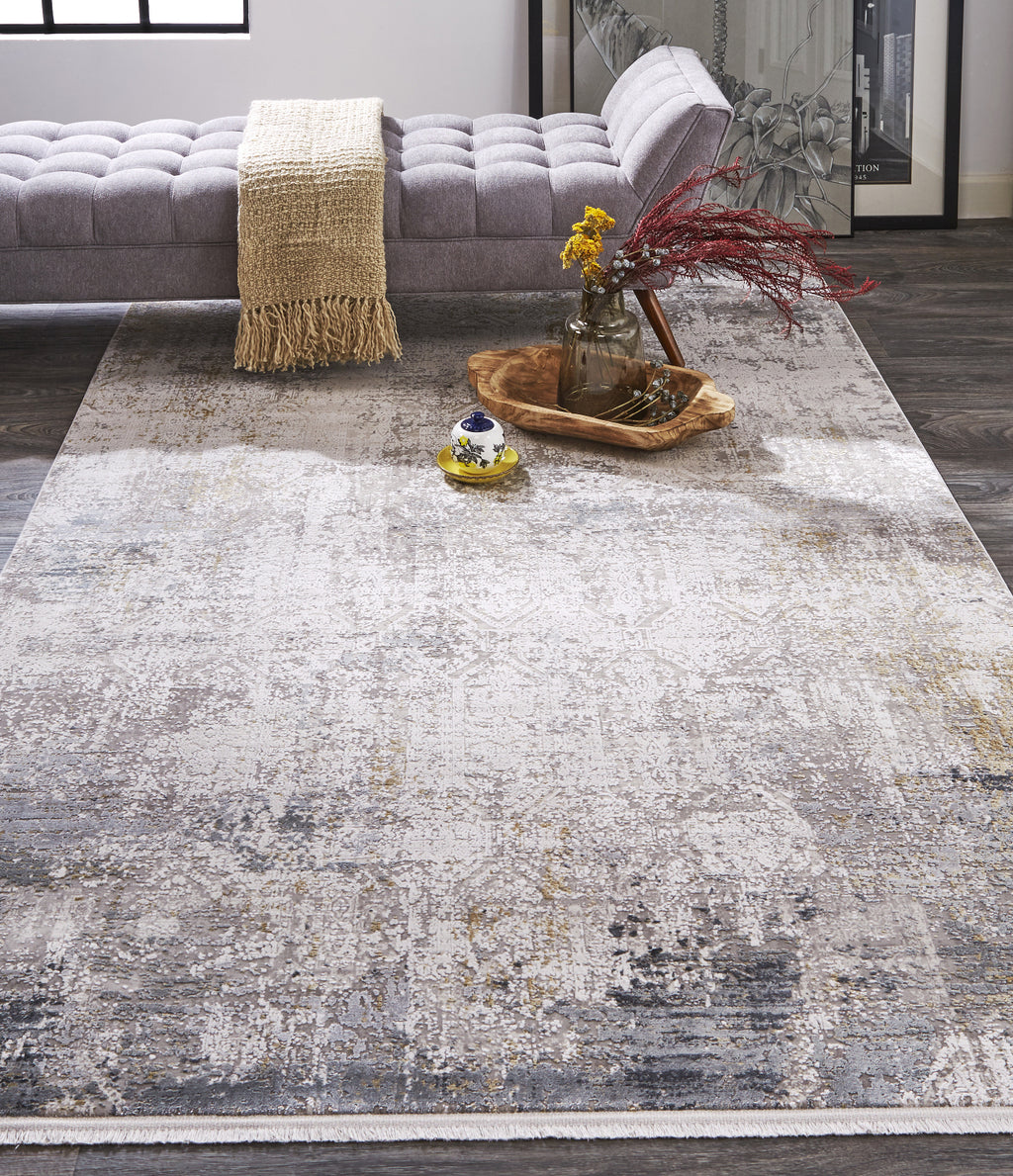 Feizy Cadiz 3892F Ivory/Gray Area Rug Incredible Rugs and Decor