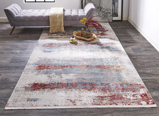 Feizy Cadiz 3902F Gray/Blue Area Rug Lifestyle Image Feature